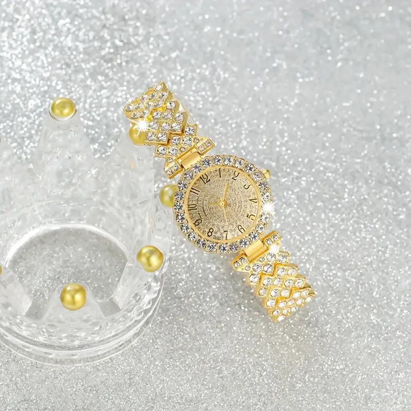 Luxe Radiance Watch & Bracelet Set