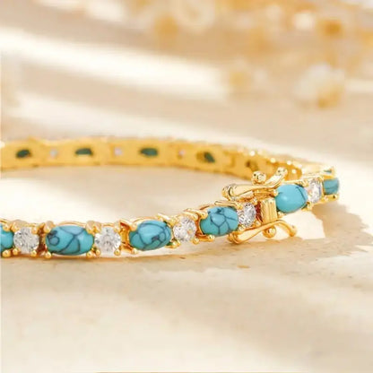 Natural Turquoise Stone Bracelet
