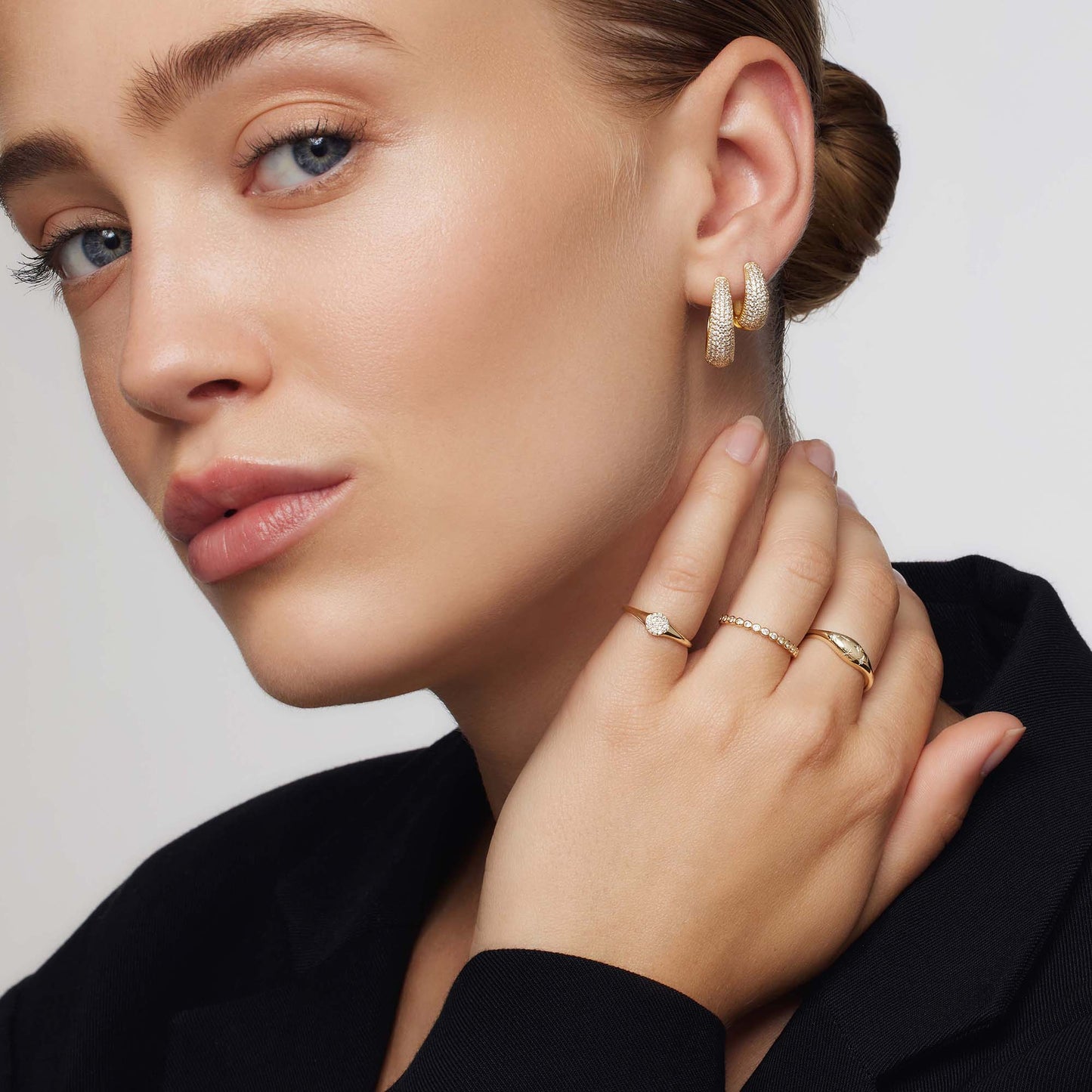 Diamond Dome Ring | White Gold