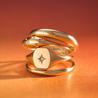 Diamond Dome Ring | White Gold